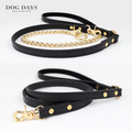 [DOGDAYS] 이태리 수제가죽줄★클래식 가죽리드줄 블랙 (S~XL)